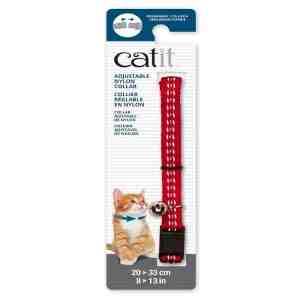 CATIT  ADJUSTABLE NYLON COLLAR REFLECTIVE RED 20-33cm - FeaturesCrafted with safety and comfort in mind,