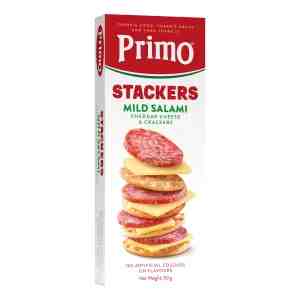 Primo Stackers Mild Salami Cheddar Cheese  Crackers - Primo Stackers Mild Salami Cheddar Cheese  Cracke