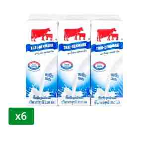 - UHT  250 . x 6 THAI-DENMARK UHT Milk Plain Flavor 250 ml.x6
