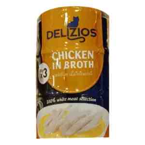 Delizios Chicken in Broth 3x80g - 0801 - SKU 026714