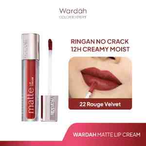 Wardah Exclusive Matte Lip Cream 22 Rouge Velvet 4 gr