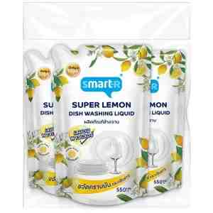 550.  3_SmarterDishWashLemon 550ml X3 - Smarter Dish Washing Liquid Lemon Scented 550ml. P