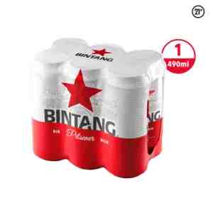 BINTANG BEER CAN 500ML MP6 - Indonesias favorite beer, with a distinctive refre