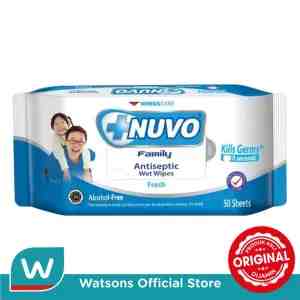 NUVO WET WIPES BIRU 50S - NUVO WET WIPES BIRU