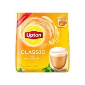 LIPTON CLASSIC MILK TEA LATTE LESS SURGAR 12 SACHETS - LIPTON CLASSIC MILK TEA LATTE LESS SURGAR 12 SACHE