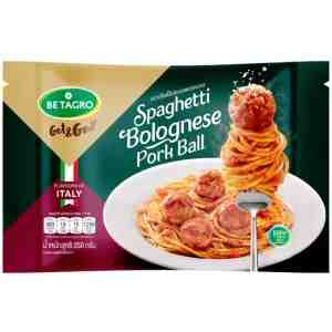 250_BTG Spaghetti Pork Ball 250g - Betagro Spaghetti Bolognese Pork Ball 250g.