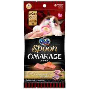 10Ginno CatTreat Spoon Salmon10g - Ginno Cat Treat Spoon Omakase Chu Toro And Atlanti