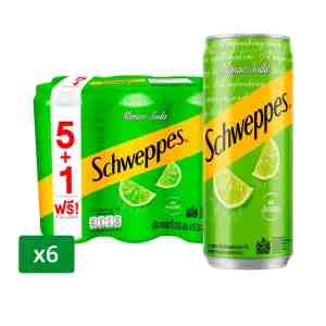 330 . X 51 SCHWEPPES Lime Soda 330 ml. X 51