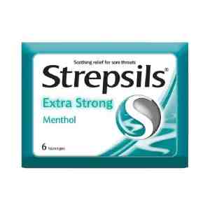 STREPSILS Extra Strong Menthol Lonzenges 6s - 52281