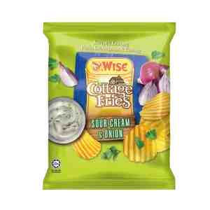 Wise Cottage Sour Cream and Onion Crinckle Cut Potato Chips 50g - Wise Cottage Sour Cream and Onion Crinckle Cut Pot