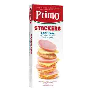 Primo Stackers Leg Ham Cheddar Cheese  Rice Cracker - Primo Stackers Leg Ham Cheddar Cheese  Rice Crack