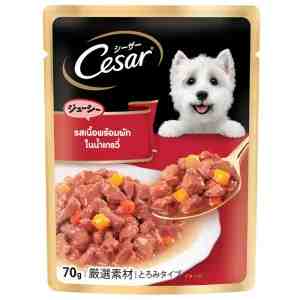 70_Cesar Beef Veget In Gravy 70g - Cesar Craft Beef With Vegetables In Gravy Dog Food