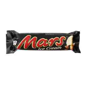 Mars Ice Cream 74ml - Creamy vanilla frozen dessert enrobed in rich cara