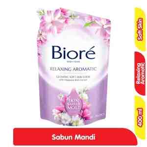 Biore Sabun Mandi Cair Relaxing Aromatic Refill 400 ml - Biore Sabun Mandi Cair Relaxing Aromatic Refill 40