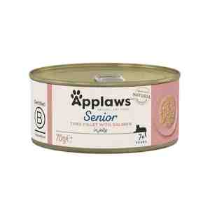 APPLAWS  Cat Tin Senior Tuna With Salmon In Jelly 70g - FeaturesApplaws Senior tuna with salmon in jelly