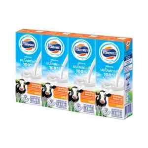 FOREMOST UHT Milk Plain Flavor 180 ml. Pack 4