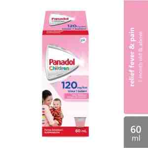 Panadol Children 120mg5mL 60mL  12202 - Used for the relief of fever, aches and pain of fl