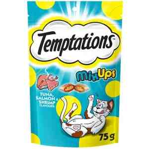 75_Temp Tuna Salmon Shrimp 75g - Temptations Tuna Salmon With Shrimp Cat Snack Bisc