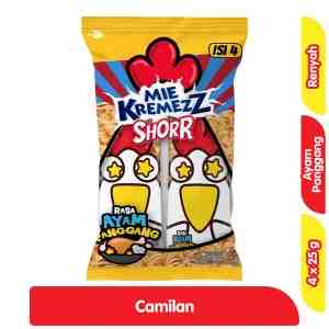 Mie Kremezz Shorr Camilan Rasa Ayam Panggang 4 x 25 g - Mie Kremezz Shorr Camilan Rasa Ayam Panggang 4 x 2