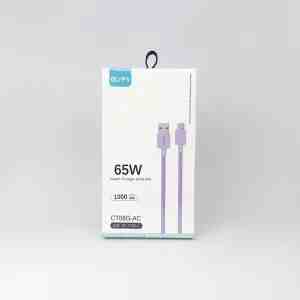 OLYPS - Kabel Data Charging Braided Ungu Panjang 1m Seri USB  Type-C 65W - Isi daya dan transfer data cepat dengan kabel OLYP