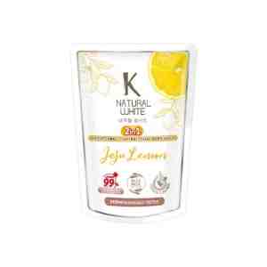 K-Natural White Body Wash Jeju Lemon Pouch 400 ml - K-Natural White Body Wash varian Jeju Lemon mengha
