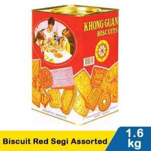 Khong Guan Biscuit Red Segi Assorted 1600g - KHONG GUAN,BISCUIT RED SEGI ASSORTED 1600g KLG