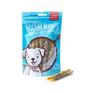 HAPPY SUSHI  Sushi Wraps - Fish And Rice 12 Pieces 132g - FeaturesSushi for dogs, its the way we rollHapp