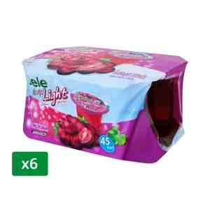 JELE Light Carrageenan jelly Grapes flavor 125 g. Pack 6