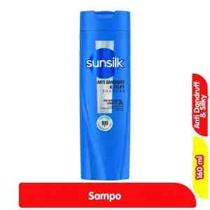 Sunsilk Sampo Anti Ketombe  Silky Botol 160 ml - Sunsilk Sampo Anti Ketombe  Silky Botol 160 ml