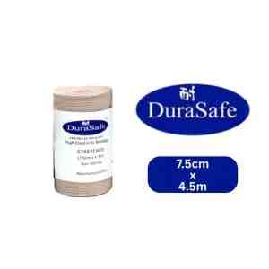 DURASAFE HIGH ELASTICITY BANDAGE 7.5CM X 4.5M - DURASAFE HIGH ELASTICITY BANDAGE 7.5CM X 4.5M 1001