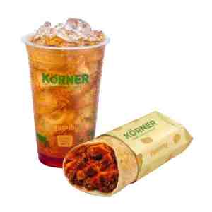 COMBO KEBAB CHICKEN SPICY  PEACH TEA - COMBO KEBAB CHICKEN SPICY  PEACH TEA