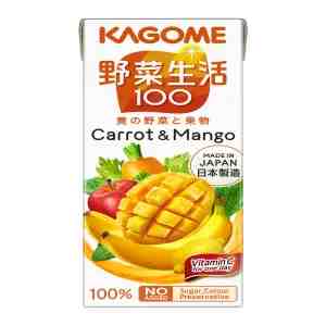 Kagome Yasai Seikatsu100 - Carrot and Mango 200ml - Kagome Yasai Seikatsu100 - Carrot and Mango 200ml