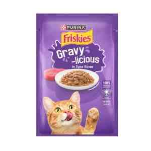 Friskies Cat Gravy Tuna Pouch 70g - Delicious tender tuna in a savoury, mouth-watering