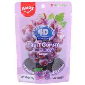 40 4D 3D Gummy Grape 40g - 4D 3D Delicious Fruit Gummy Juicy Burst Grape 40g.