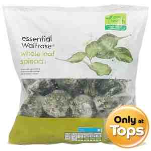 750_WR FrozenWholeLeafSpinach 7_DI - Waitrose Frozen Whole Leaf Spinach Frozen 750g.
