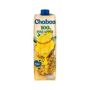 100 1,000 . CHABAA 100 Pineapple Juice 1000 ml.