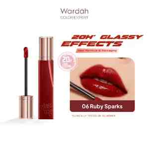 Wardah Glasting Liquid Lip 06 Ruby Sparks 3.5 gr