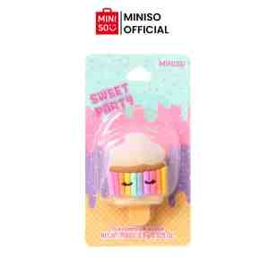 Dessert Theme Lip BalmRainbow Cake - Lip balm pelembap bibir bentuk kue pelangi warna-w