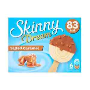 Skinny Dream Salted Caramel Ice Cream 32g x 6 - Light and creamy salted caramel ice cream with a s