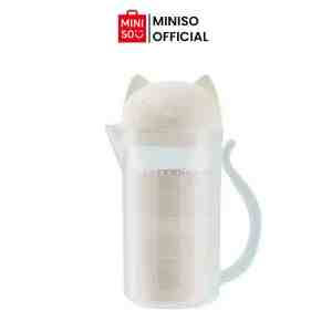 Kitten Water Pitcher with 4 CupsBeige - Set teko dispenser air minum plus 4 gelas motif ku