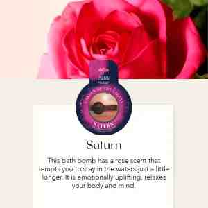 SECRET GARDEN BATH BOMB SATURN - ROSE 100GR BLISTER - Saturn  Rose Mawar Elegance and serenity Kean