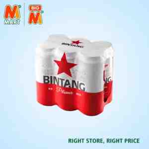 BINTANG PILSENER BEER CAN 490 ML MULTIPACK 6 PCS 8997206581575