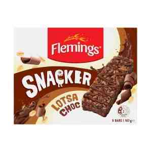 Flemings Snacker Muesli Bar Lotsa Chocolate 162g - Flemings Snacker Muesli Bar Lotsa Chocolate 162g