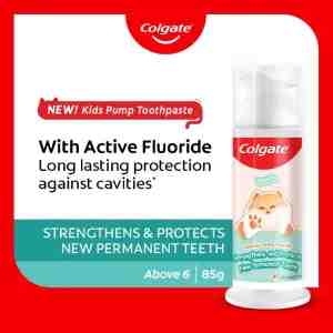 COLGATE Kids Pump Toothpaste Above 6 Peach Flavor 85g 99628 - Kids Pump Toothpaste Above 6 Peach Flavor 85g