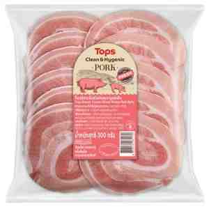 300_Tops Frozen Sliced Shabu Pork 300g. - Tops Frozen Sliced Shabu Pork 300g.