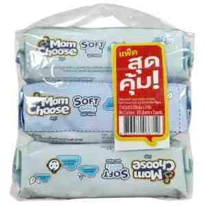 80  3 Mom Choose Soft Gentle Wet80P3 - Mom Choose Soft and Gentle Wet Wipes 80sheets Pack