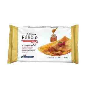 Le Monde Felicie 6 Exquisite Crepes 300g - Package of delicate French-style pancakes, ready t