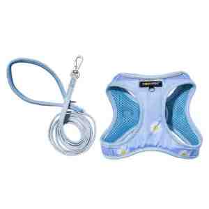 DOGNESS  DOG HARNESS WITH LEASH DARK BLUE SMALLMEDIUM - FeaturesThe Dogness Harness  Leash Set will ensu