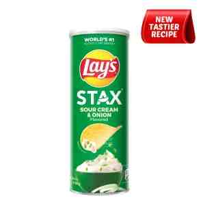 Lays Stax Potato Chips - Sour Cream  Onion - Lays Stax Potato Chips - Sour Cream  Onion