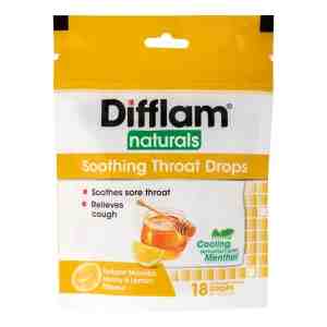Difflam Natural Soothing Throat Drops - Manuka Honey  Lemon - Difflam Natural Soothing Throat Drops - Manuka Hon